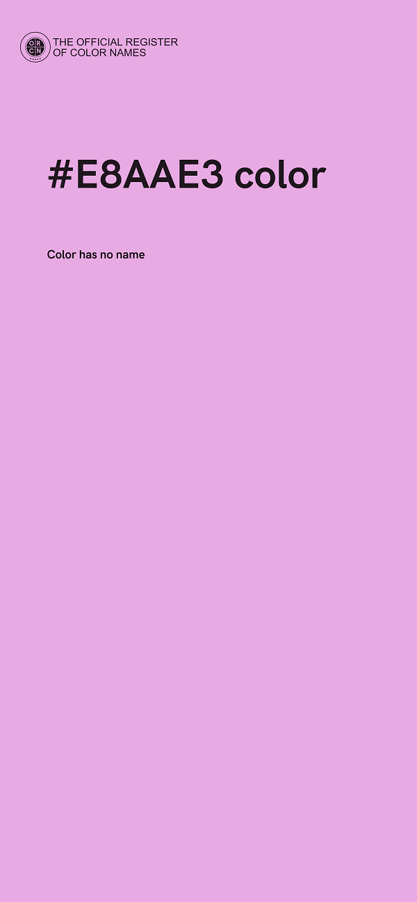 #E8AAE3 color image