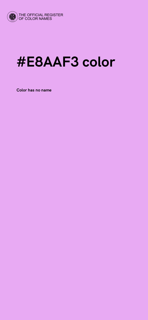 #E8AAF3 color image