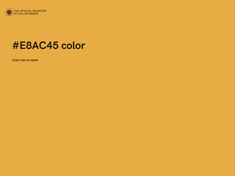 #E8AC45 color image