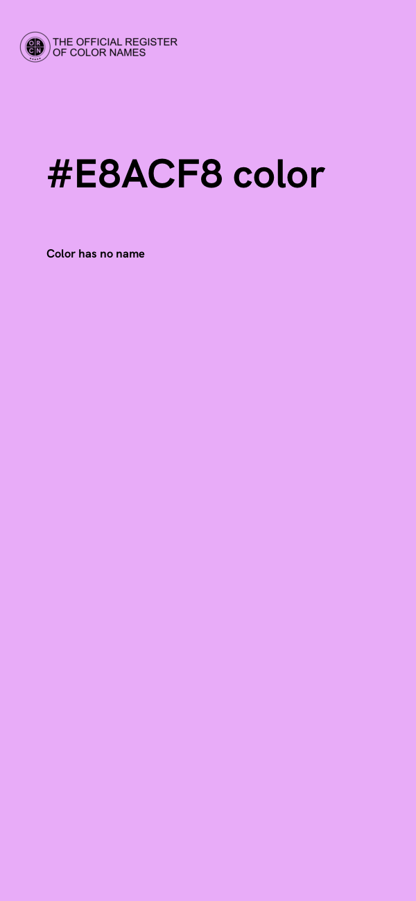 #E8ACF8 color image