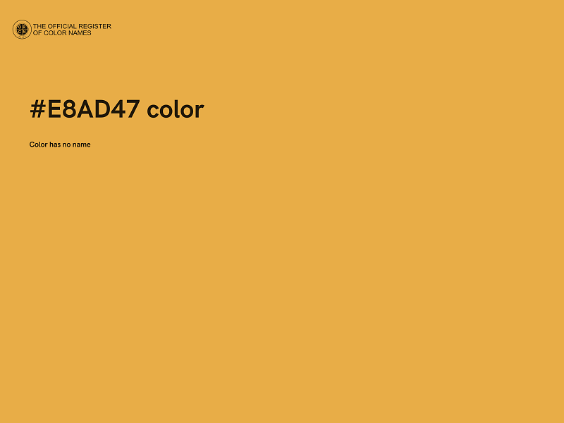 #E8AD47 color image