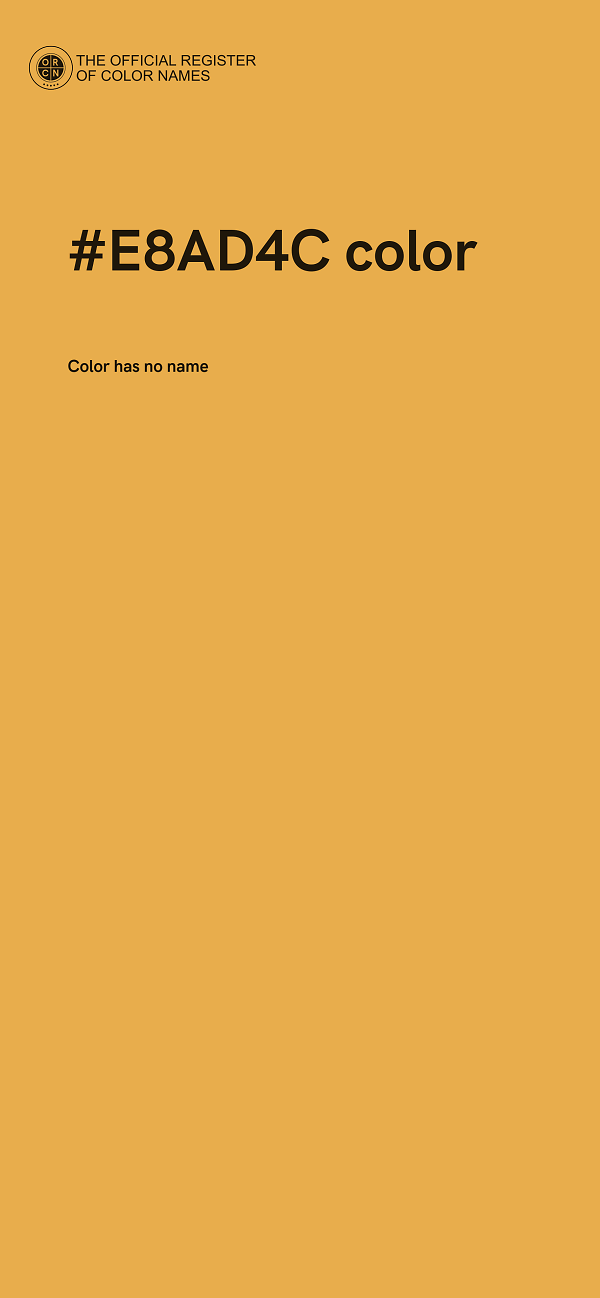 #E8AD4C color image