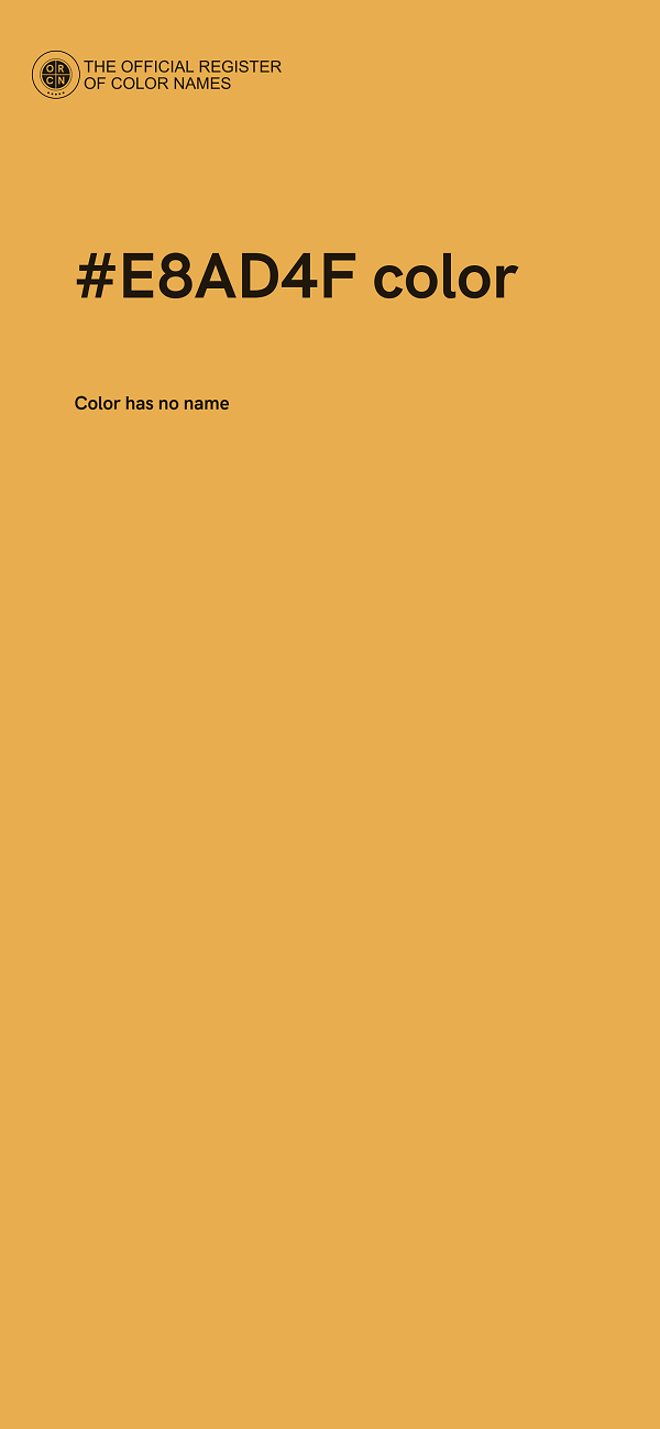 #E8AD4F color image