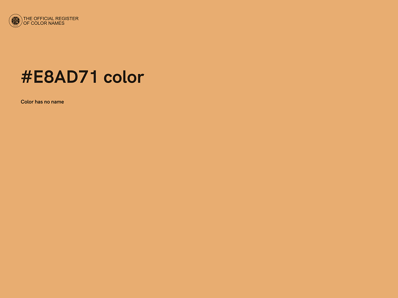 #E8AD71 color image