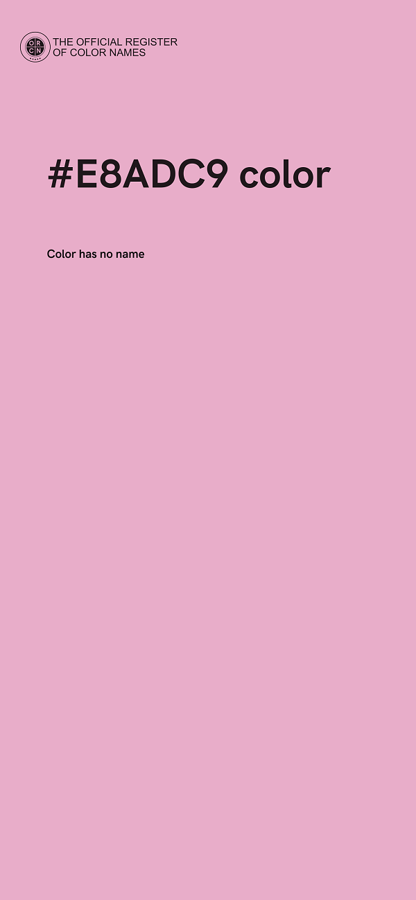 #E8ADC9 color image