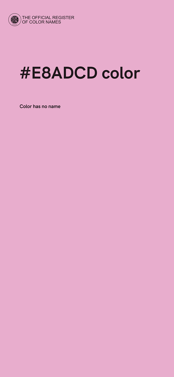 #E8ADCD color image