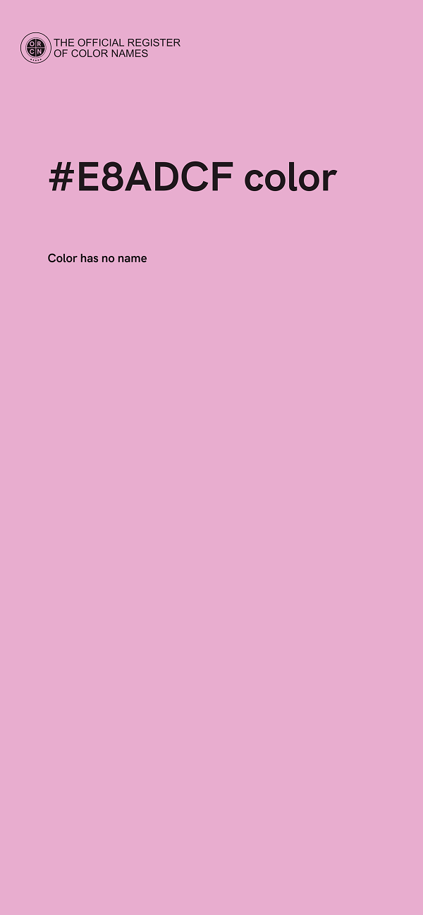 #E8ADCF color image