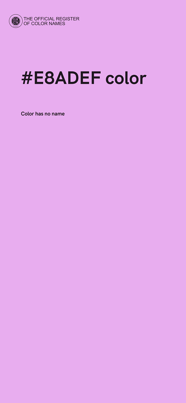 #E8ADEF color image