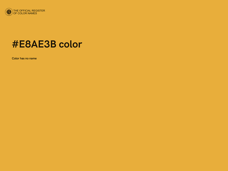 #E8AE3B color image