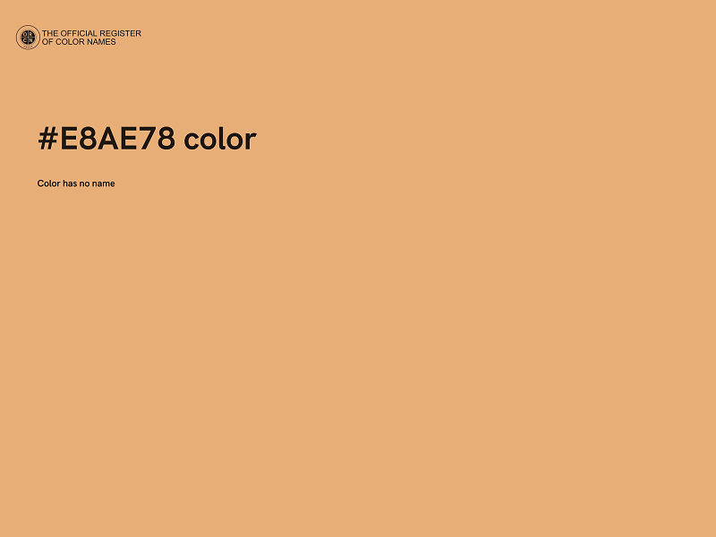 #E8AE78 color image