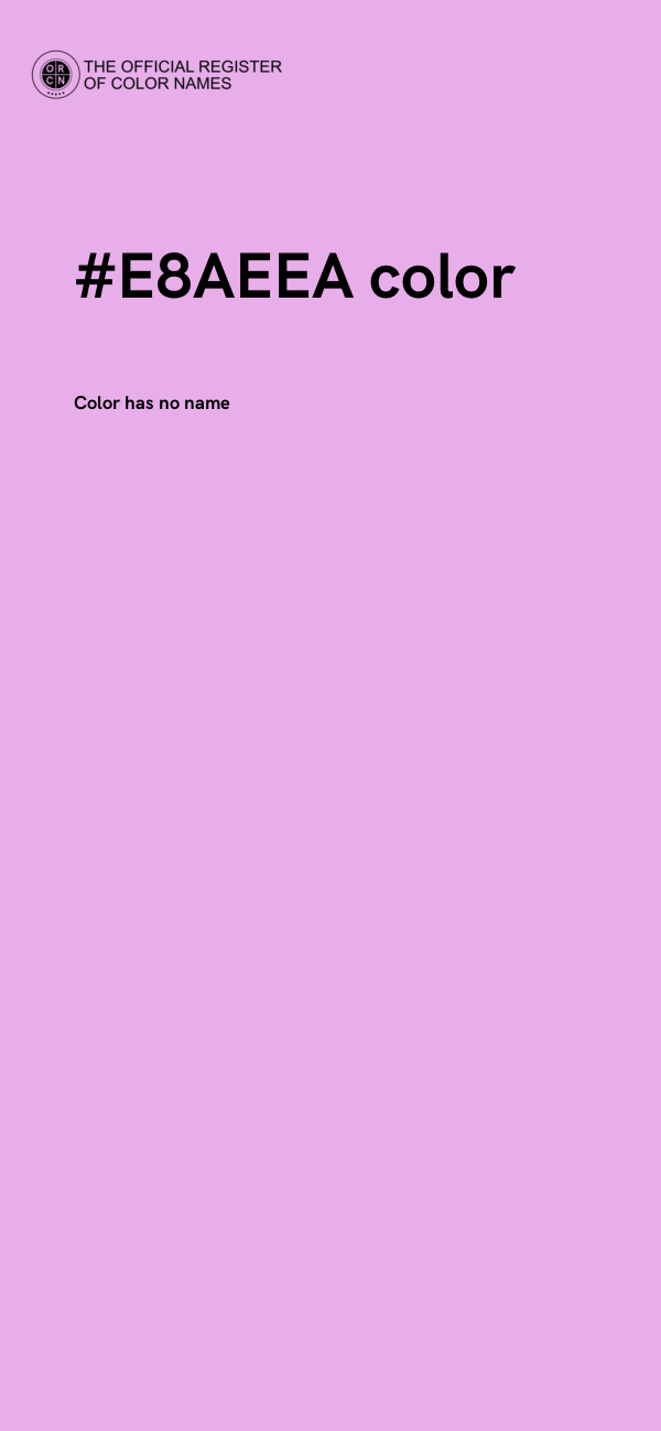 #E8AEEA color image