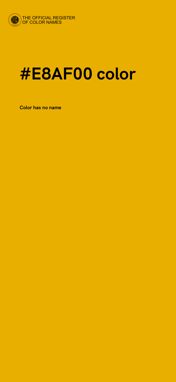 #E8AF00 color image