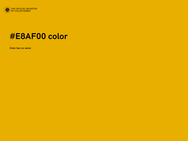 #E8AF00 color image