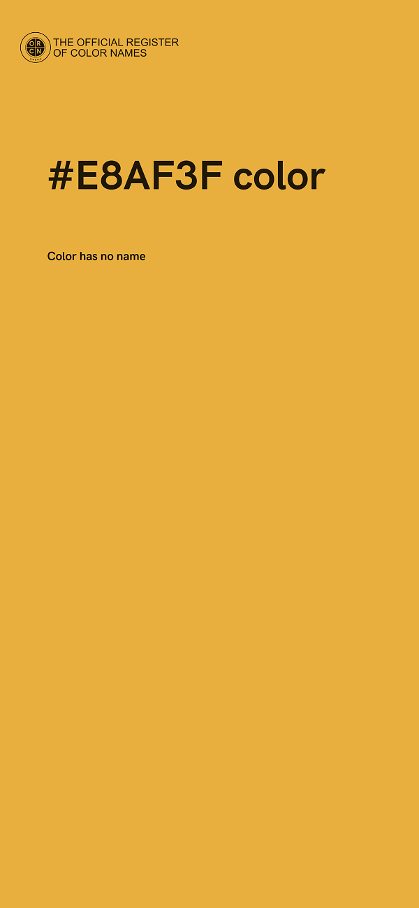 #E8AF3F color image