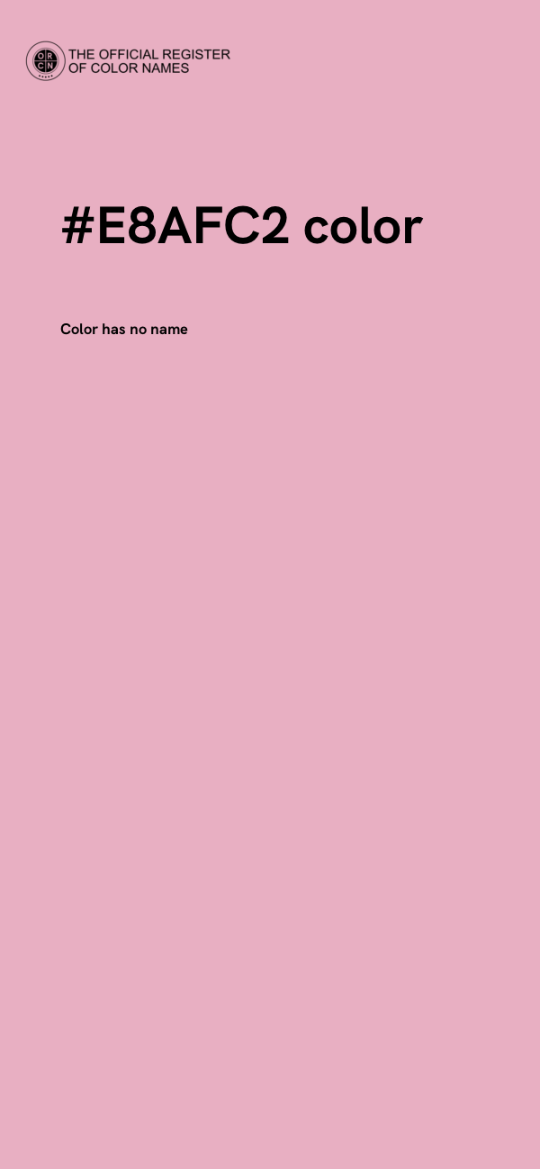 #E8AFC2 color image