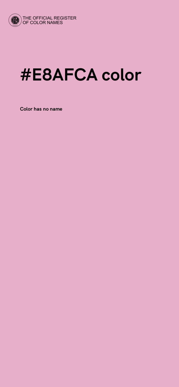 #E8AFCA color image