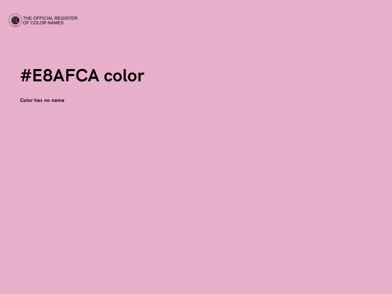 #E8AFCA color image