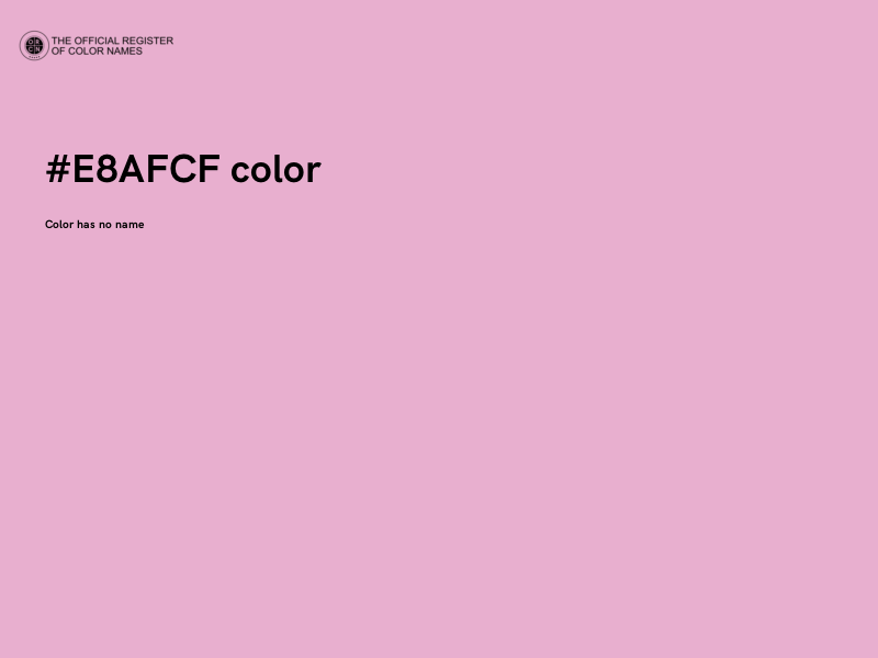 #E8AFCF color image