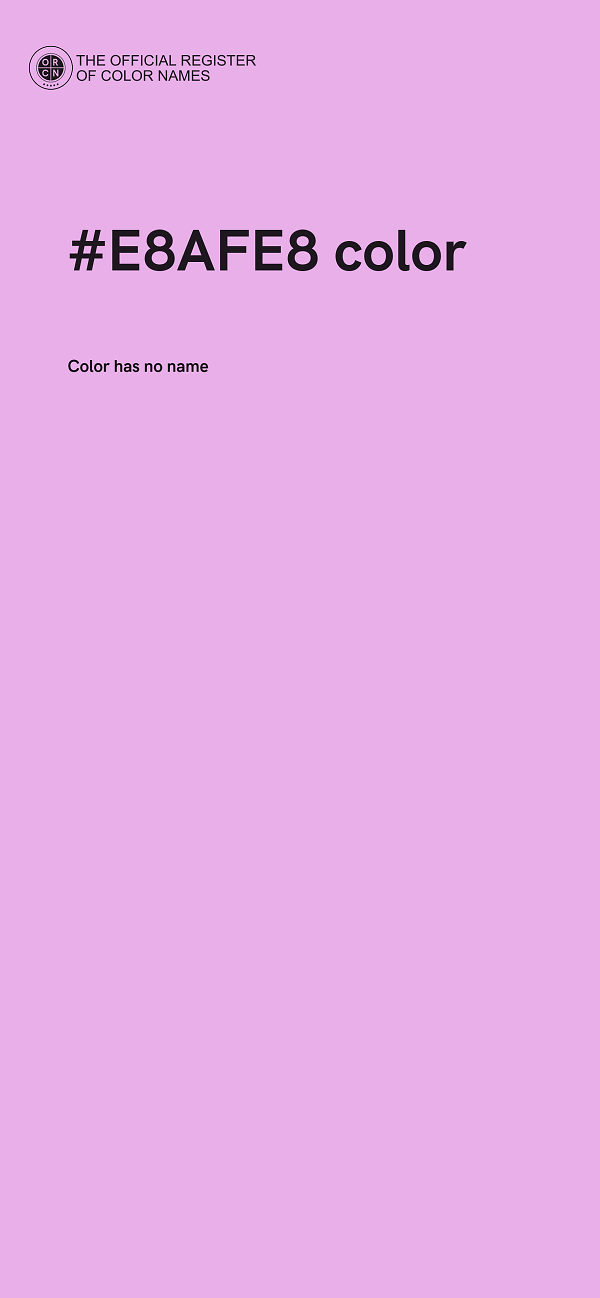 #E8AFE8 color image