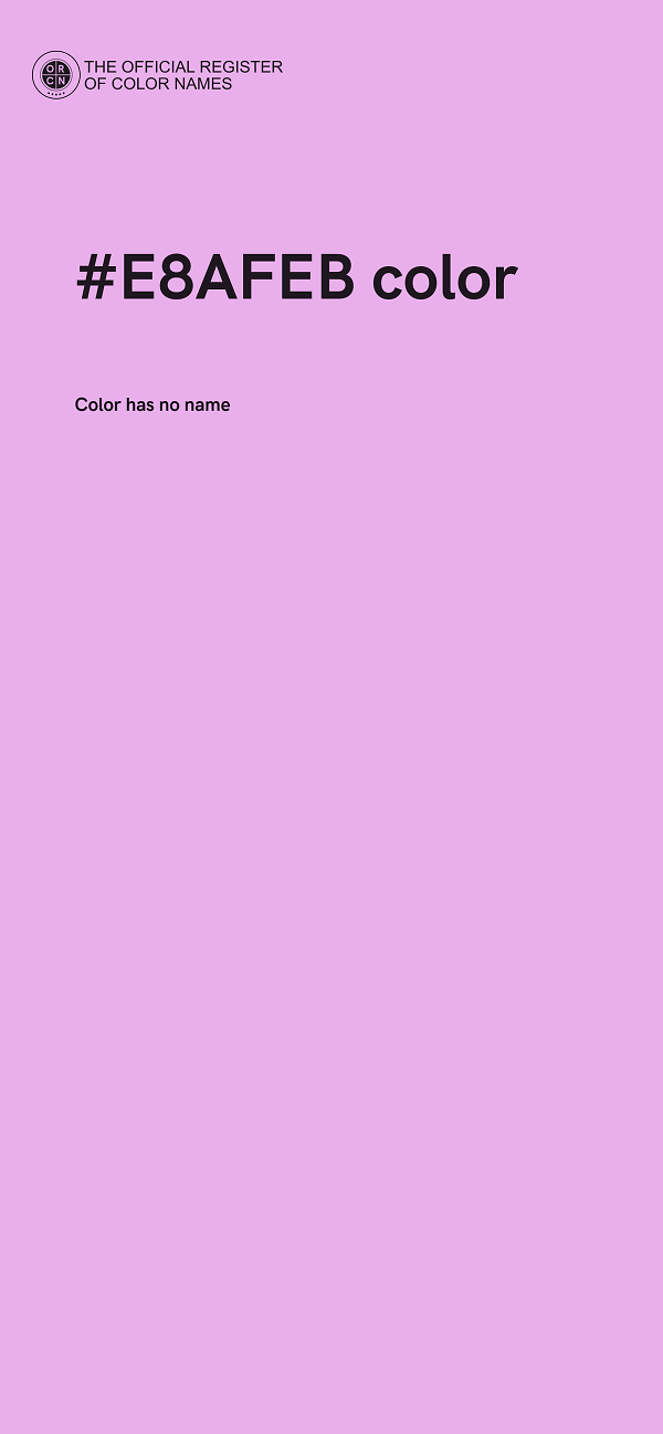 #E8AFEB color image