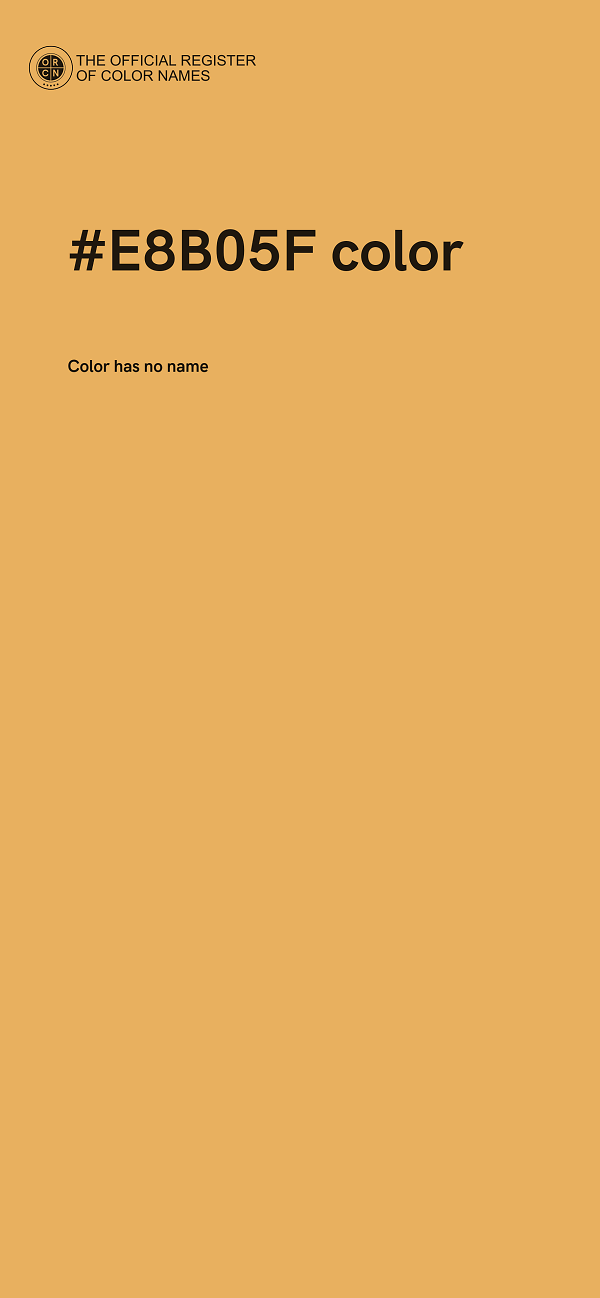 #E8B05F color image