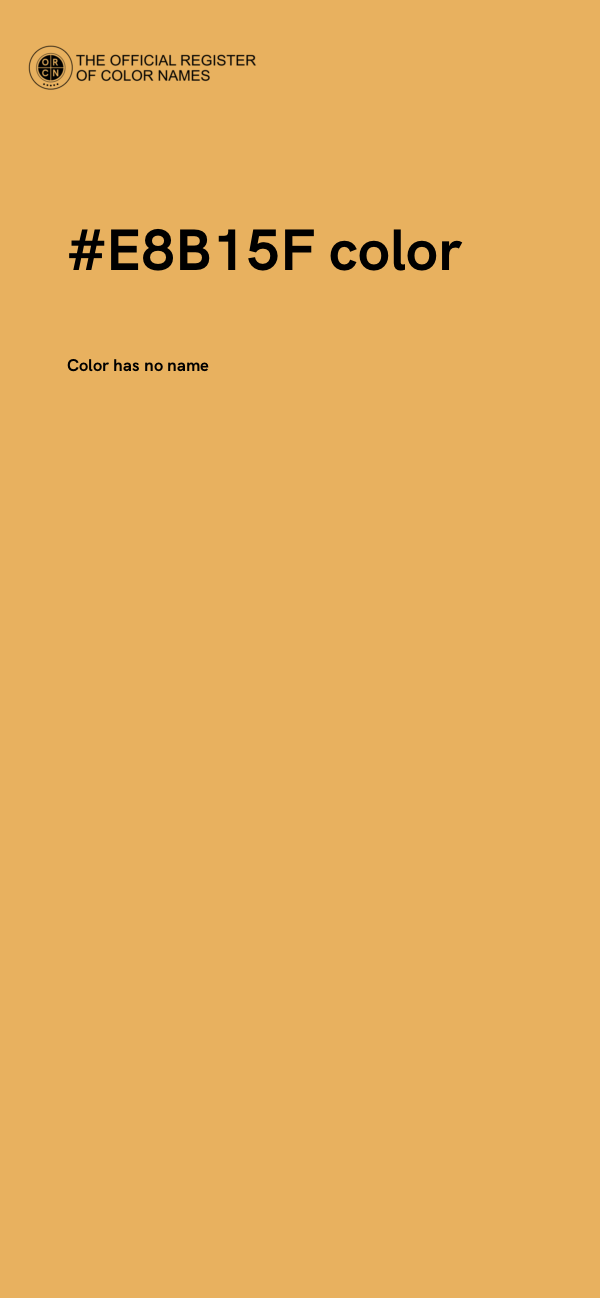 #E8B15F color image
