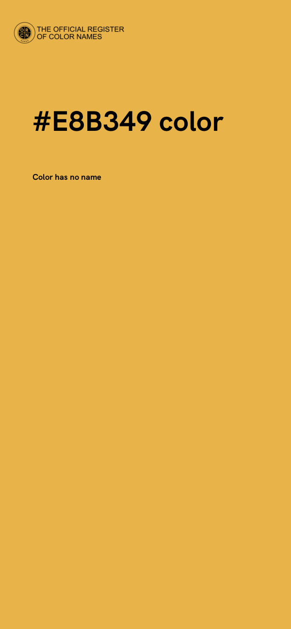 #E8B349 color image