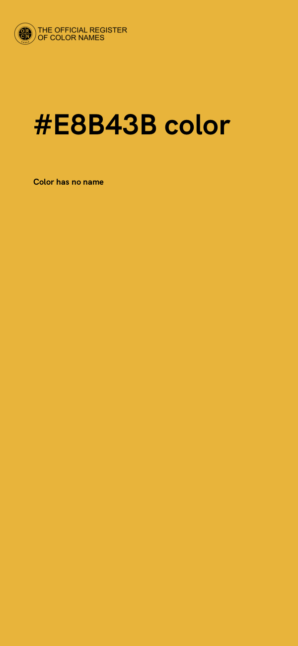 #E8B43B color image