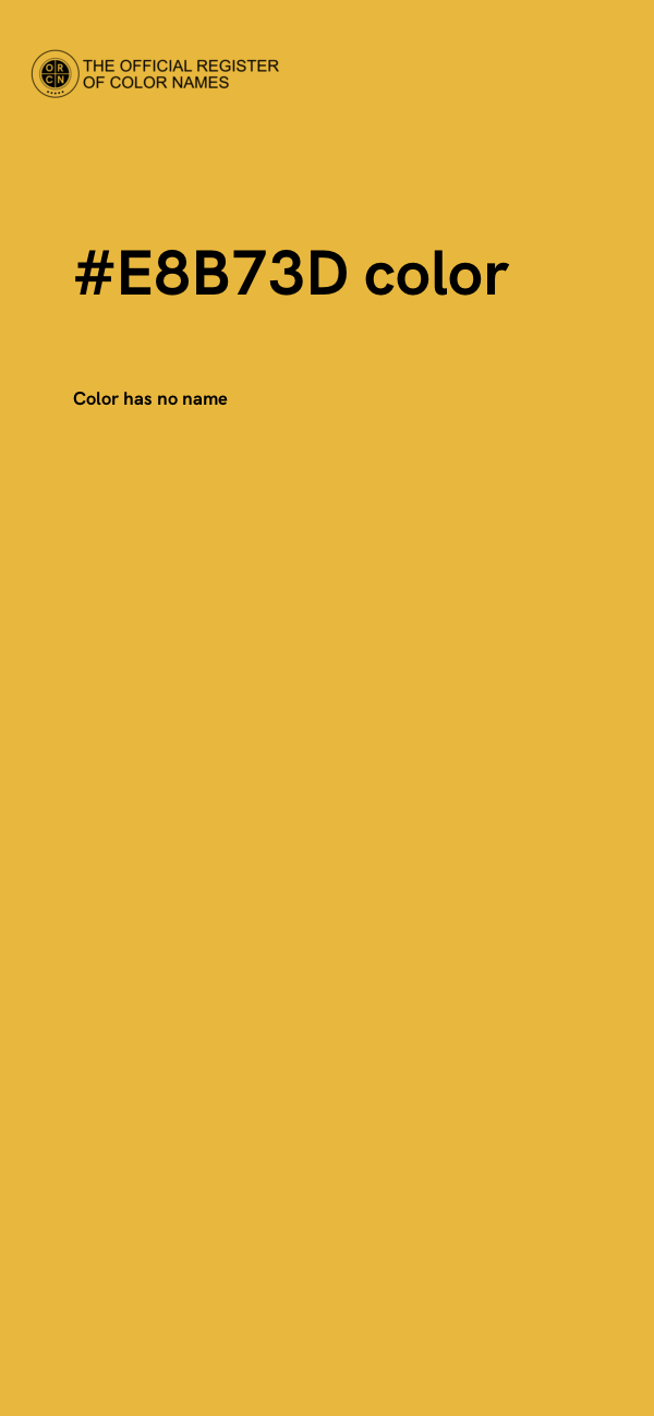 #E8B73D color image