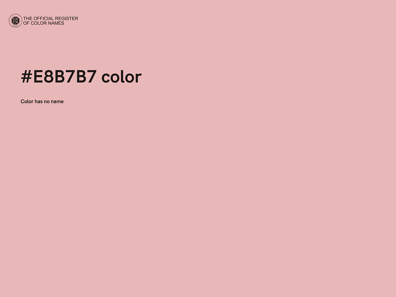 #E8B7B7 color image