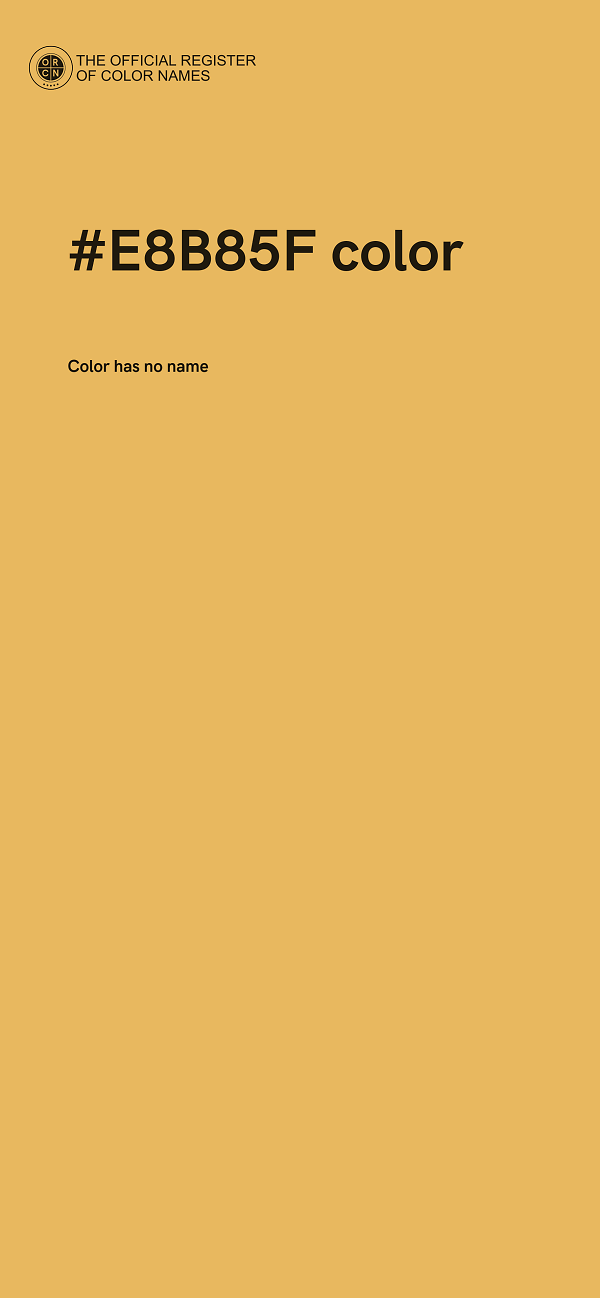 #E8B85F color image