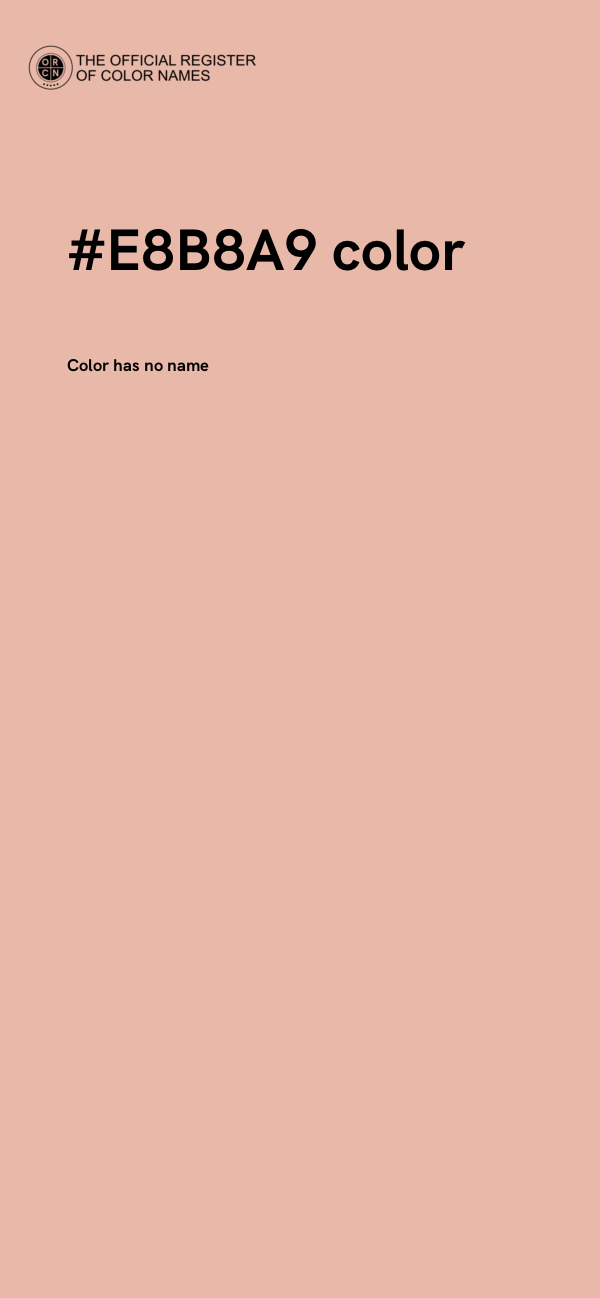#E8B8A9 color image