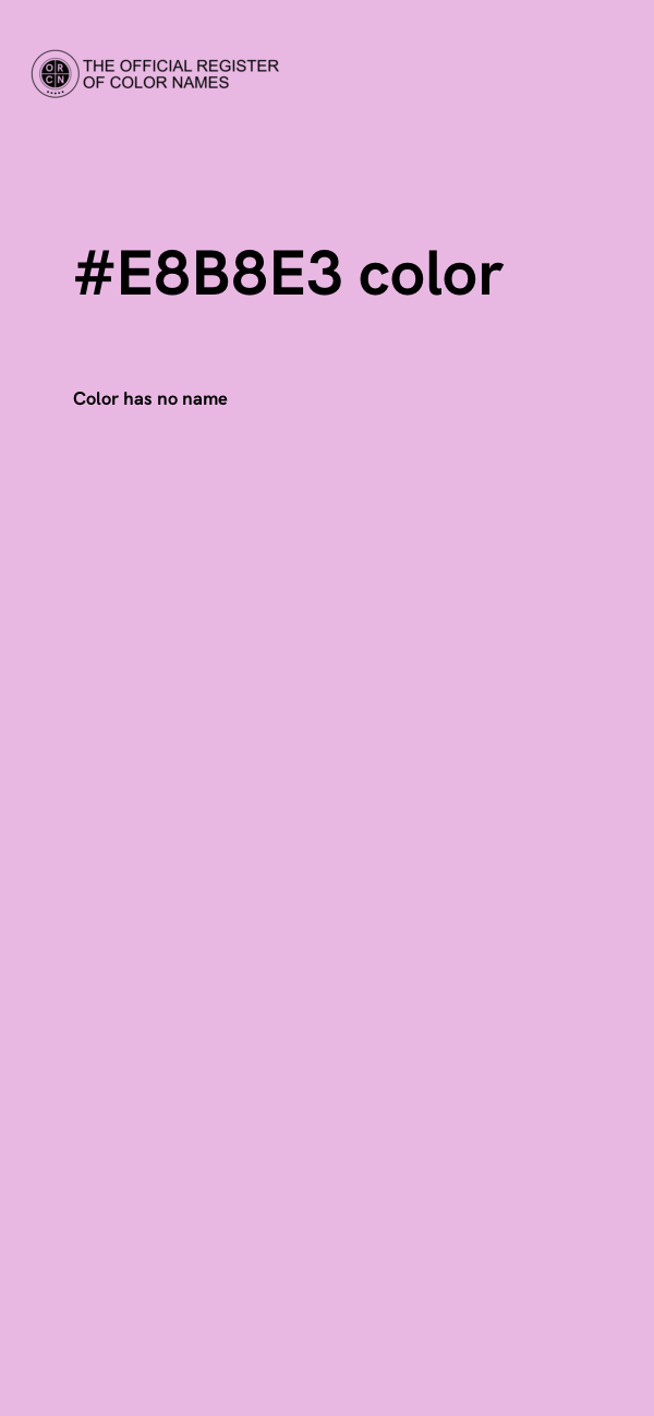 #E8B8E3 color image