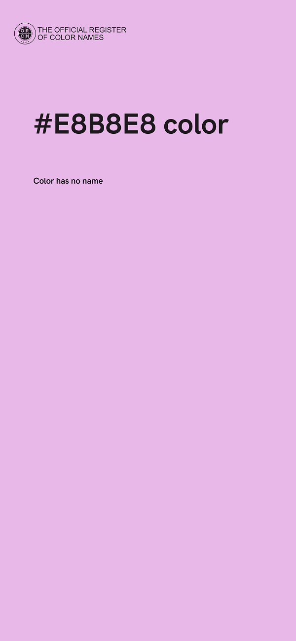 #E8B8E8 color image