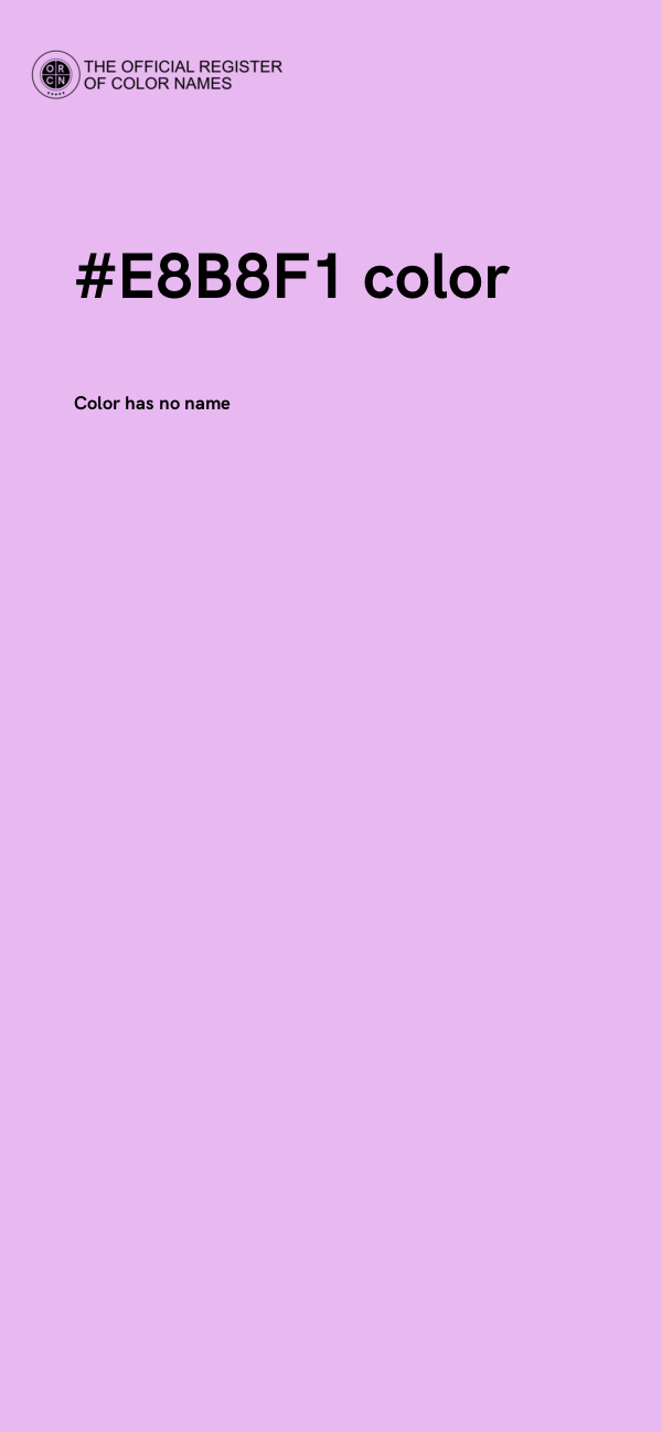 #E8B8F1 color image