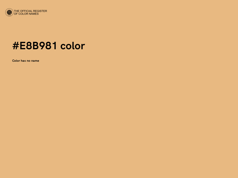 #E8B981 color image