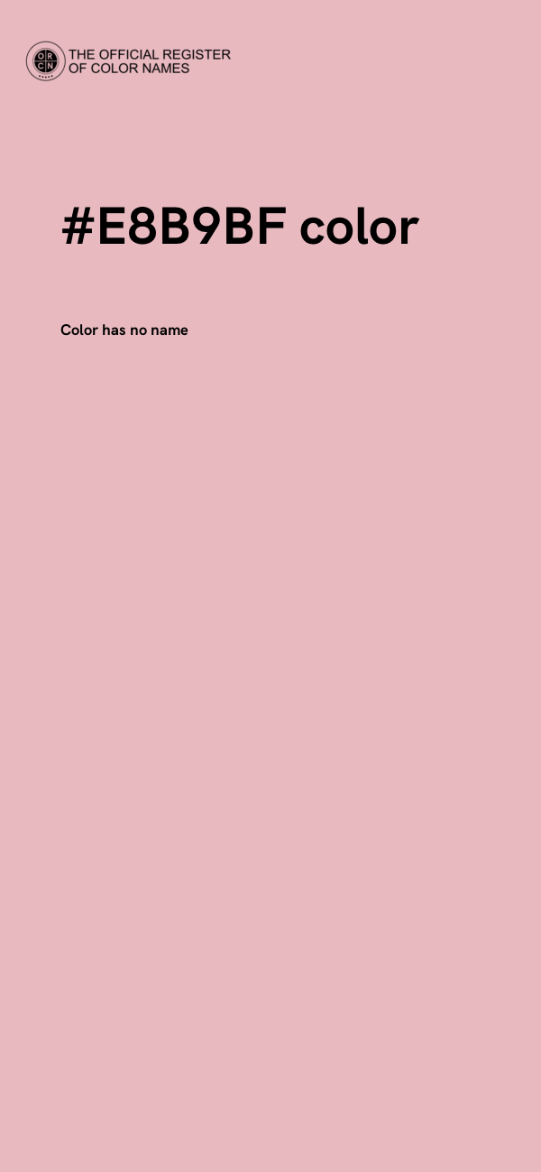 #E8B9BF color image