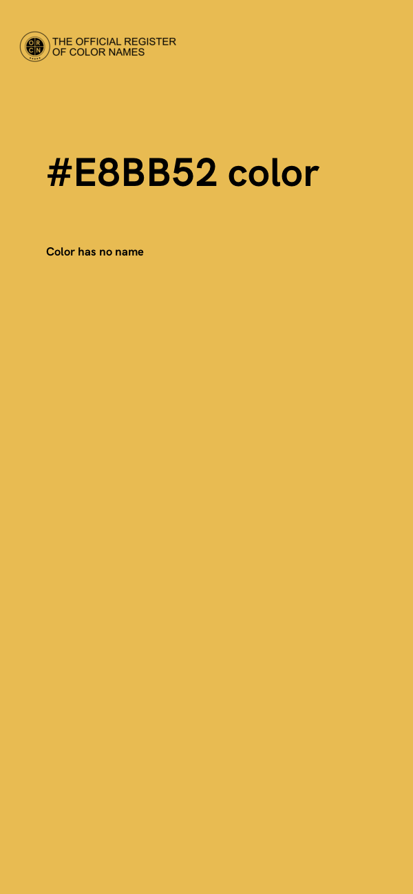 #E8BB52 color image