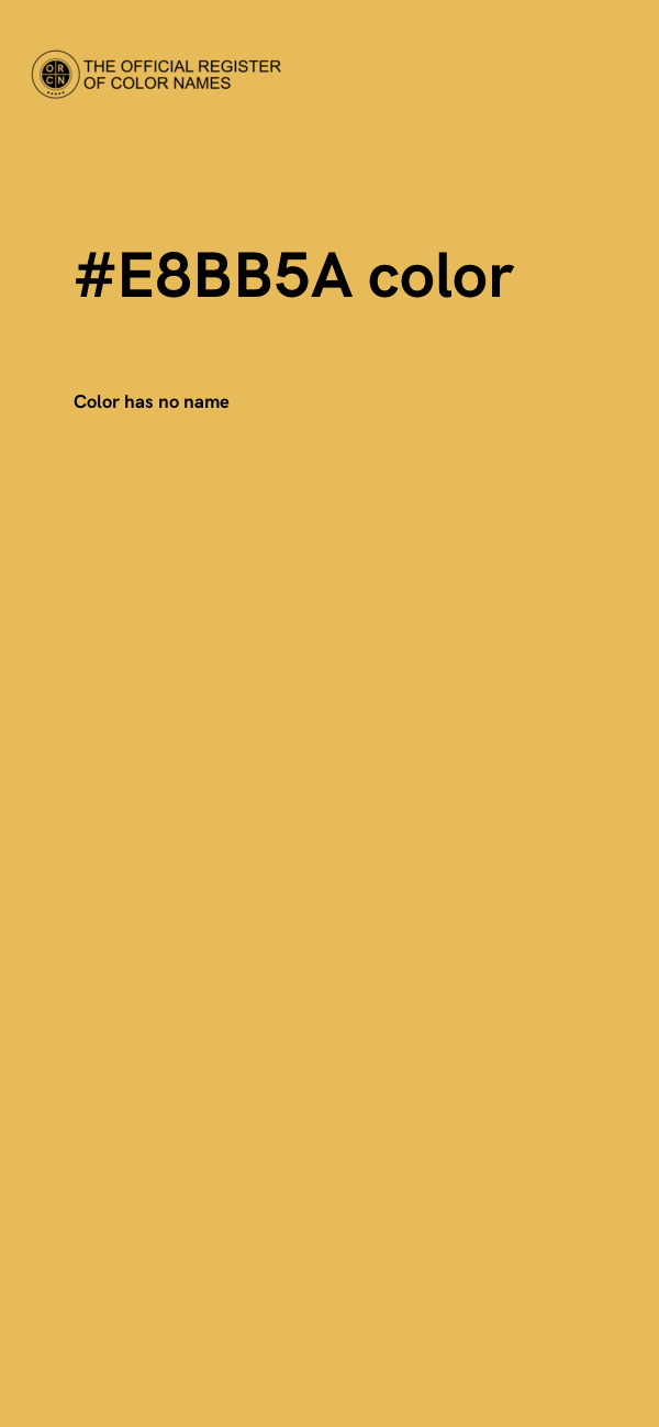 #E8BB5A color image
