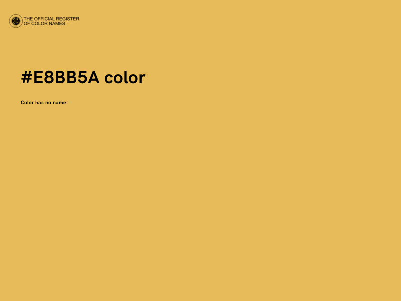 #E8BB5A color image