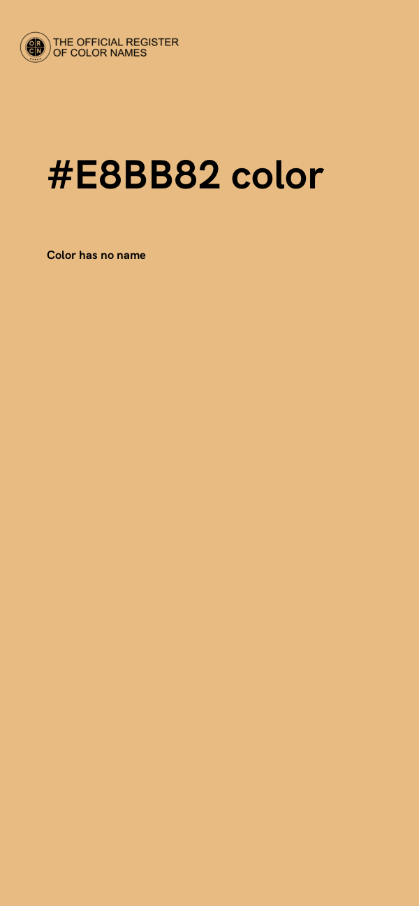 #E8BB82 color image