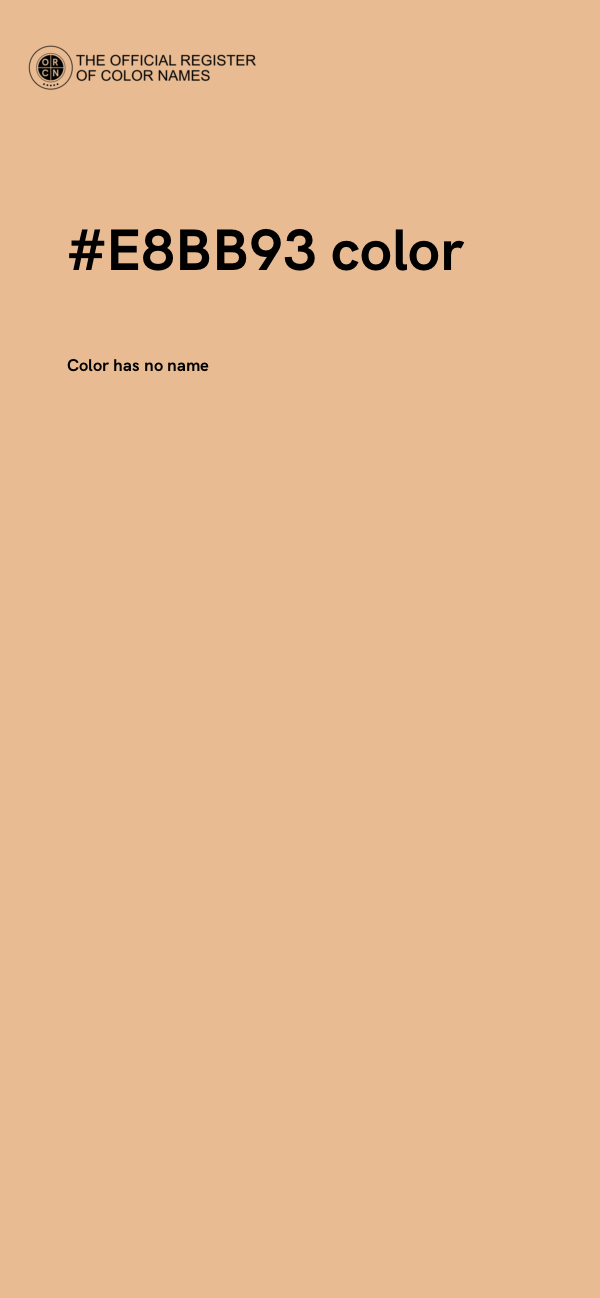 #E8BB93 color image