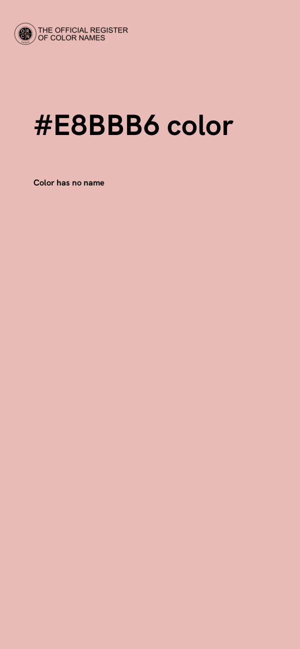 #E8BBB6 color image