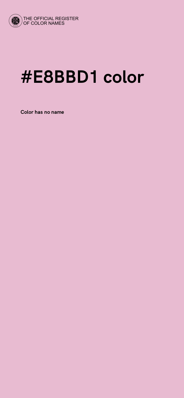 #E8BBD1 color image