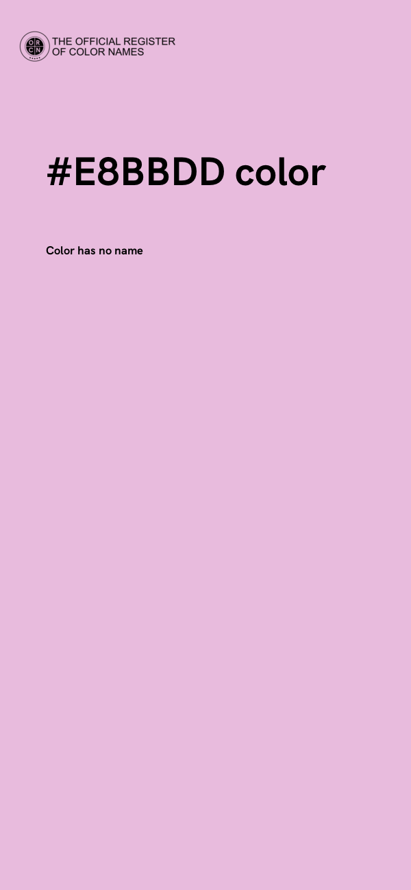 #E8BBDD color image