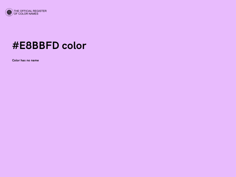#E8BBFD color image