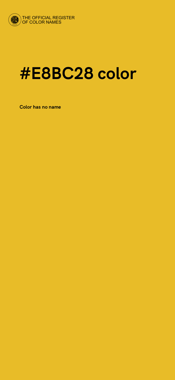 #E8BC28 color image