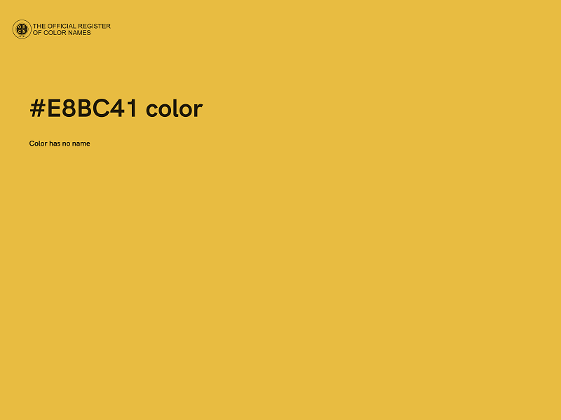 #E8BC41 color image