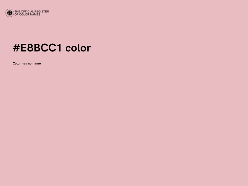 #E8BCC1 color image