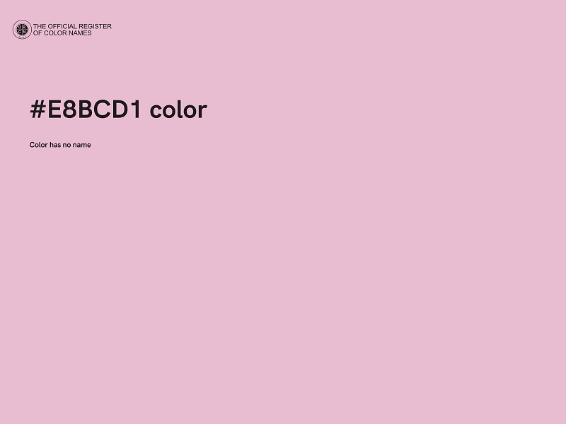 #E8BCD1 color image